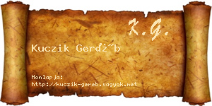 Kuczik Geréb névjegykártya